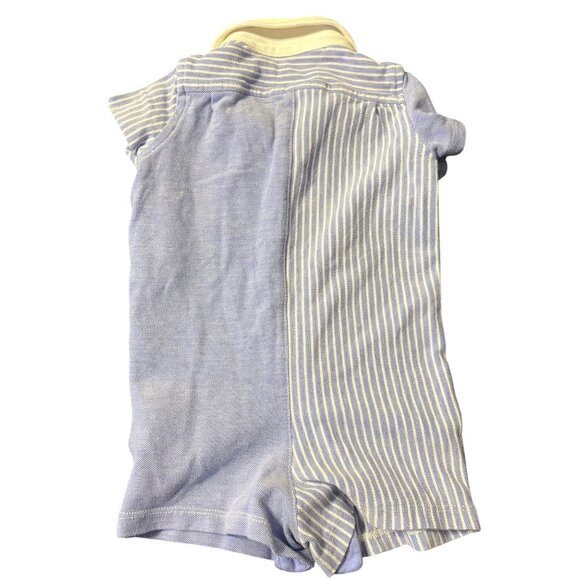 Ralph Lauren Blue and White Striped Kids One Piece - Picture 4 of 4